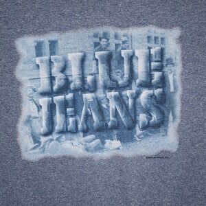 Vintafe 1996 90s LEVI's Blue Jeans Mens T-Shirt L Single Stitch USA Made‎ Promo